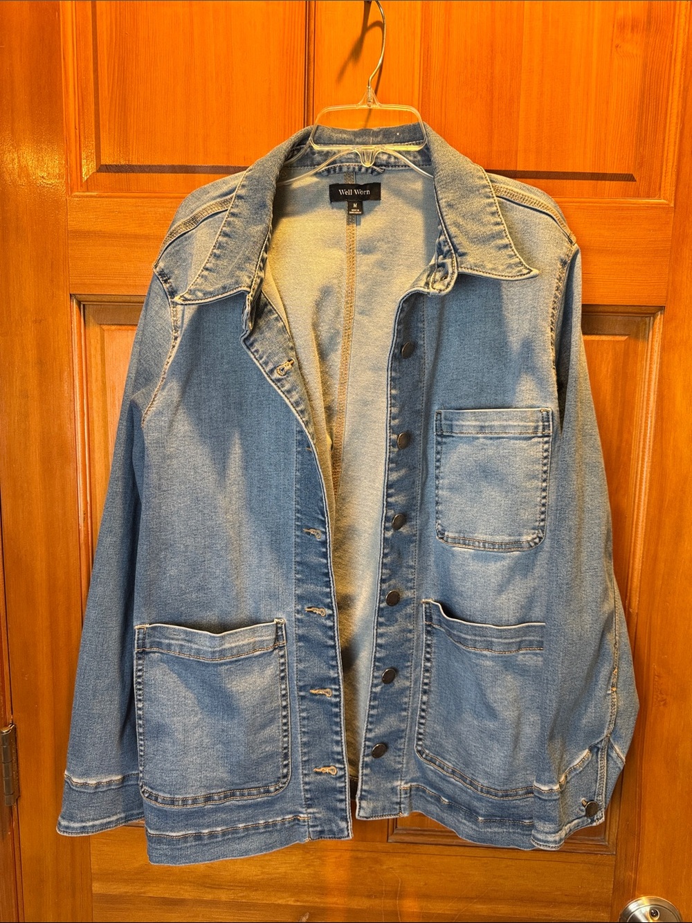 Well Worn Ladies Denim Chore Blue Jacket-Shacket Size Medium